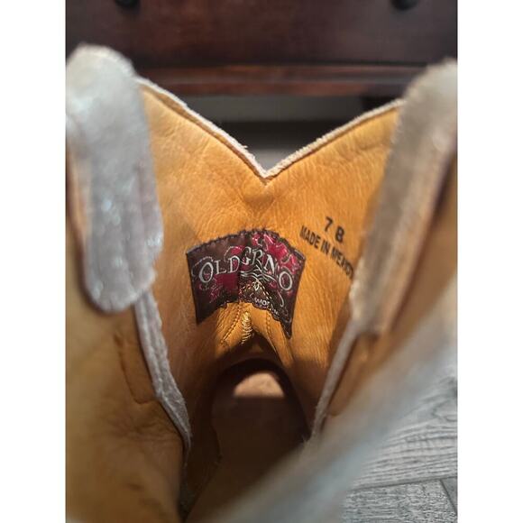 Old Gringo Women's Floral Embroidered Migissi Taupe Western Chelsea Boots Size 7 - Picture 5 of 8